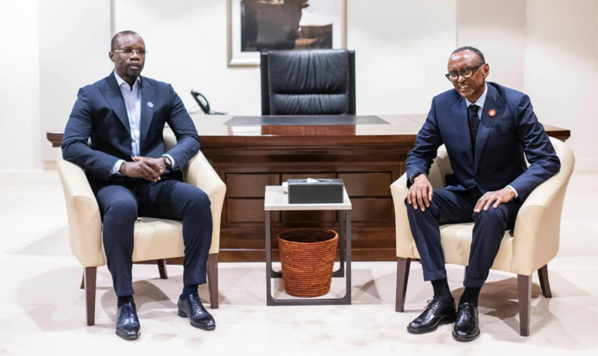 Kigali : Tête-à-tête entre le Président Paul Kagame et le Premier ministre Ousmane Sonko