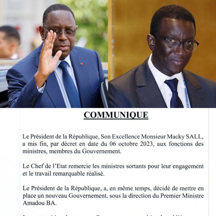 GOUVERNEMENT: Amadou Ba limogé, les ministres renvoyés, Macky va remanier